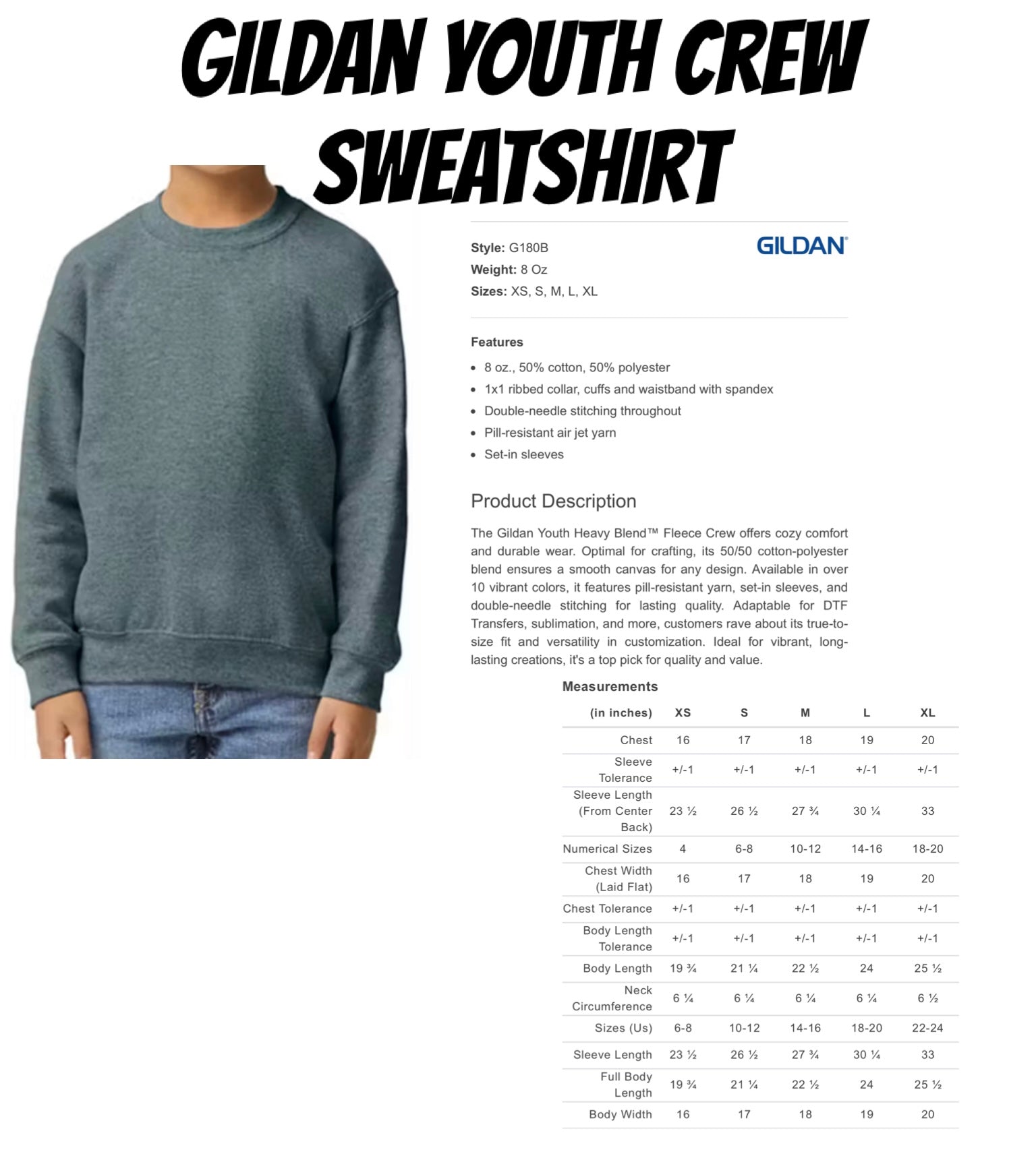 Gildan Crew Sweatshirt
