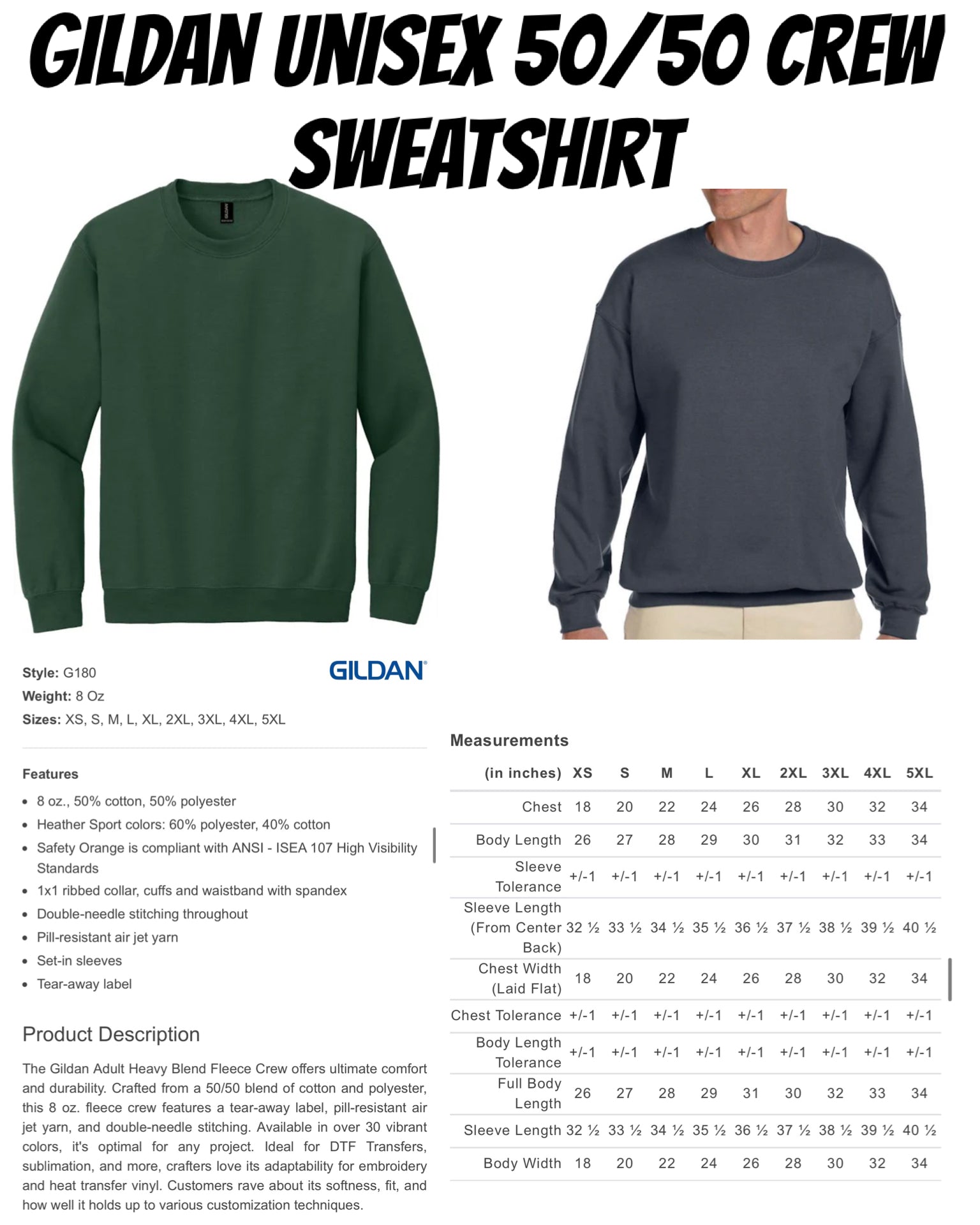 Gildan Crew Sweatshirt